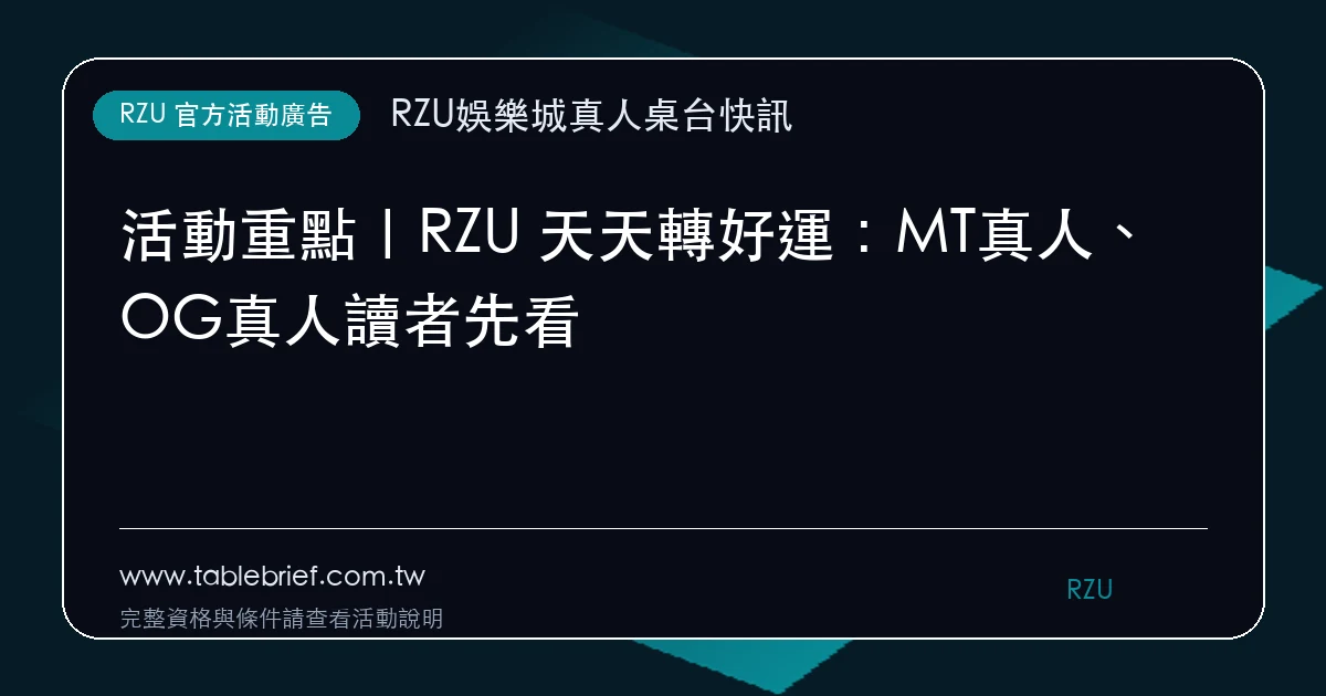 RZU 天天轉好運活動廣告